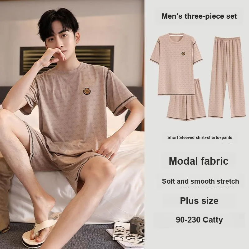 MADALLO Pajama Set Men's Light Brown-1