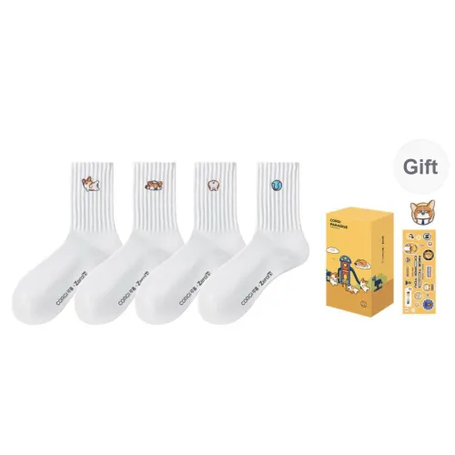 ZEROIN Mid Calf Socks Unisex Box 4 Pack