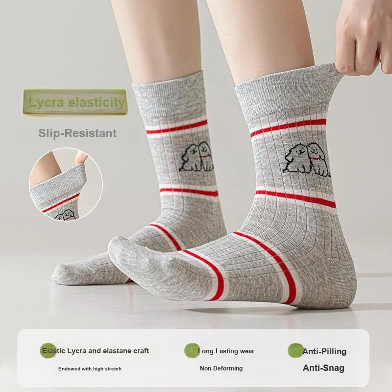 GRACEWELL Mid Calf Socks Women's Combo Set-4
