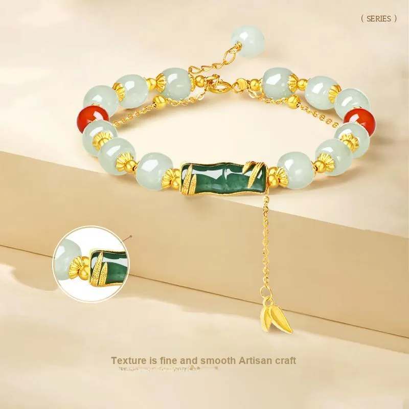 JINLIUFUJIXIANG Hetian Jade Bracelets Jasper Unisex-3