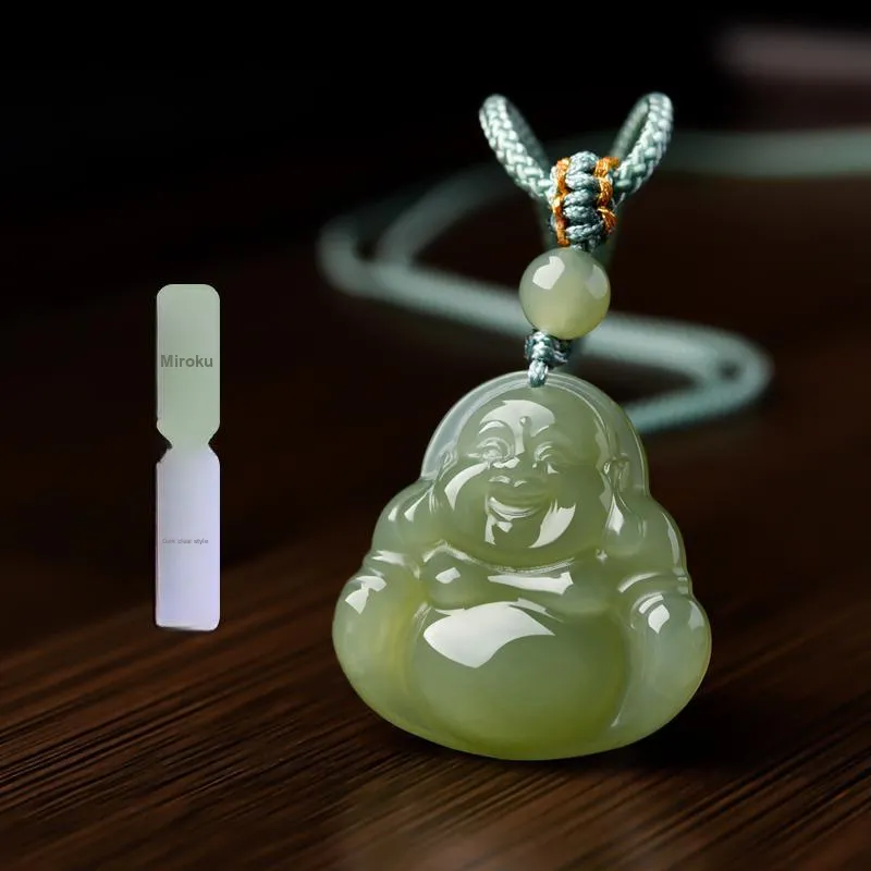 Lingfei Hetian Jade Pendants Pale Greenish White Jade Women's-6