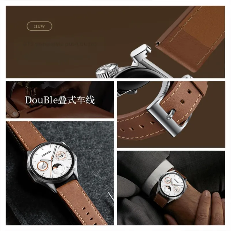W&P Huawei Compatibility Watch Band 22MM Genuine Leather Material-3