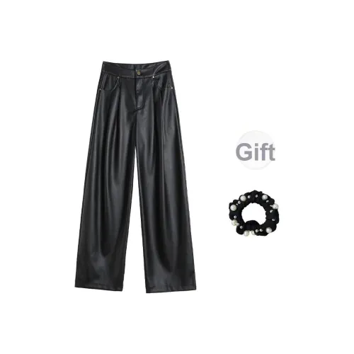 WUSHANSHAN Кожаные брюки женские