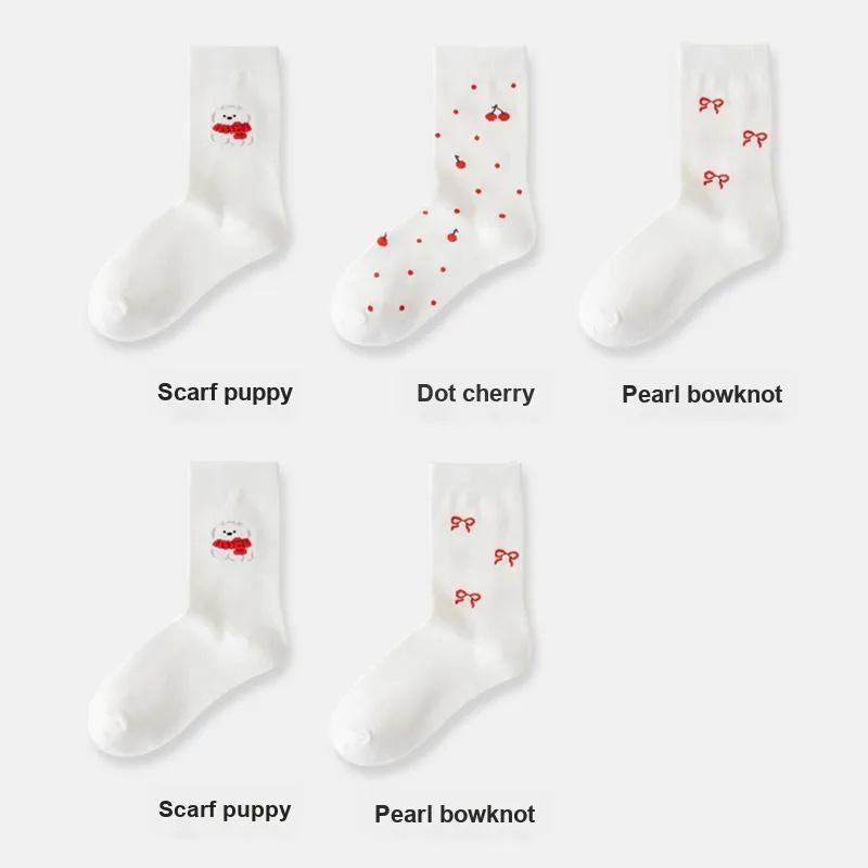 H YXIANG Mid Calf Socks Women's Combo Set-23