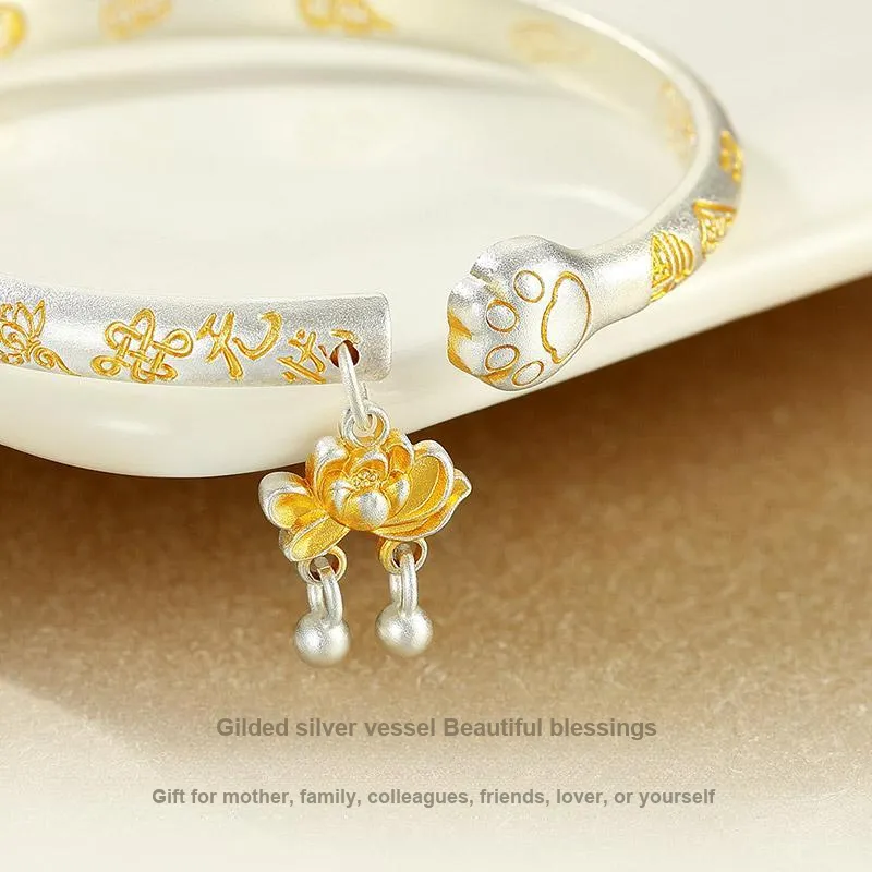 Mini&yaya S999 Fine Silver Sterling Silver Bracelets Women's-4