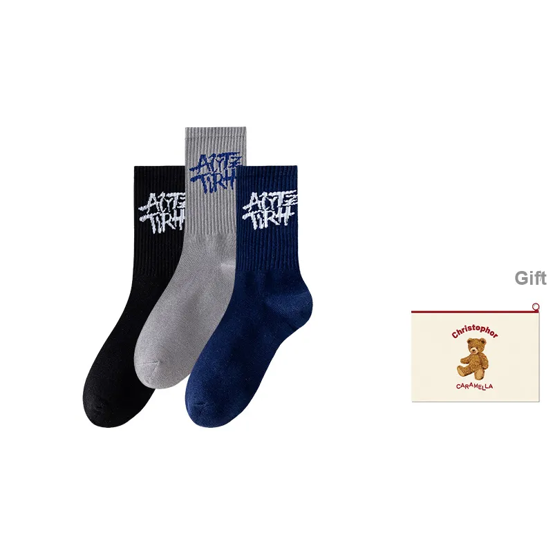 Caramella Mid Calf Socks Men's Shopping Bag Combo-11