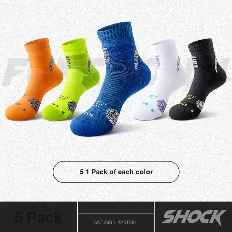 ROBINHOOD Basketball Socks Men's 5 Pack-19