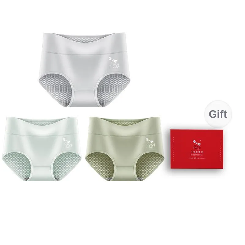RED DRAGONFLY Cotton Panties Women's 3 Pack Gift Box Set-14