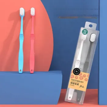 MIKEMEIZHUANG Portable Soft Fur Toothbrushes Cleaning Gum Protection Mouthguard 2 Pieces/4 Pieces