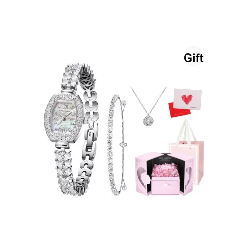 BCBGMAXAZRIA Eternal Flower Series Полностью украшенный горным хрусталем BARREL Русалка Наручные часы Кварцевый механизм