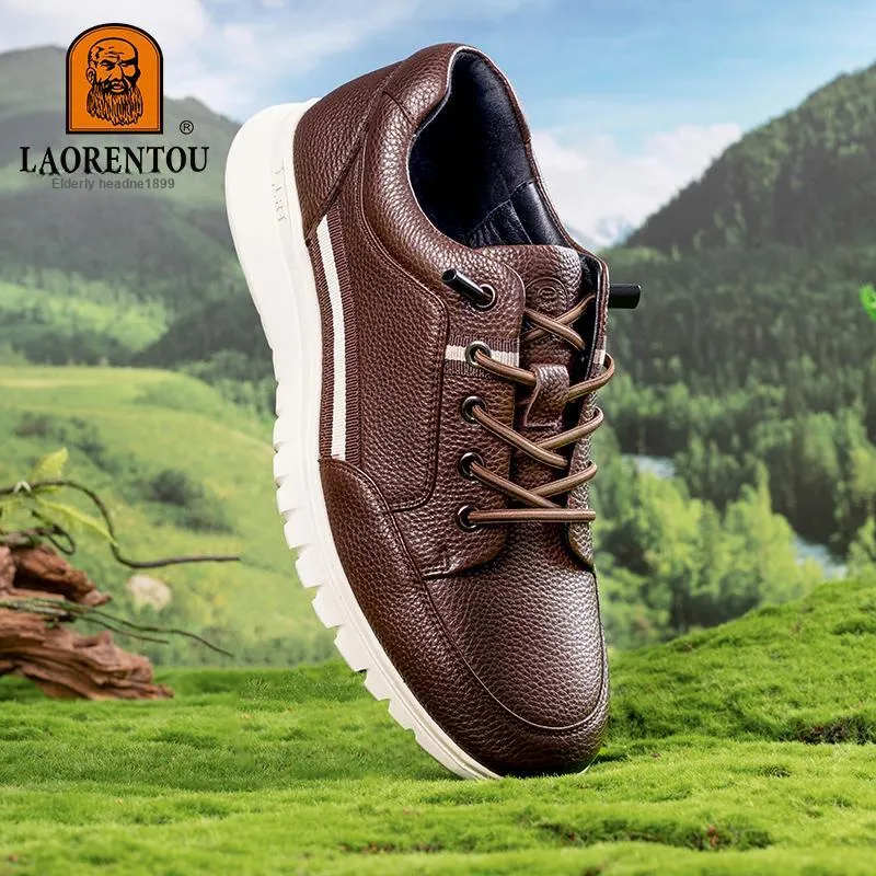 LAORENTOU Casual Shoes Men Low Top Black/Brown-12