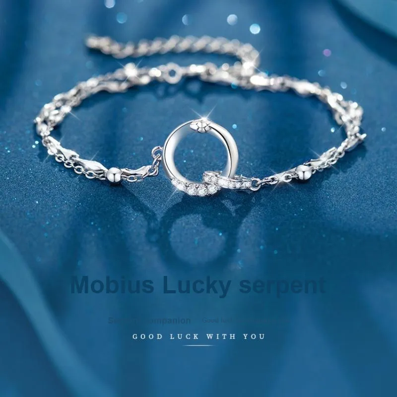 PINK U 925 Sterling Silver Bracelets Women's-1