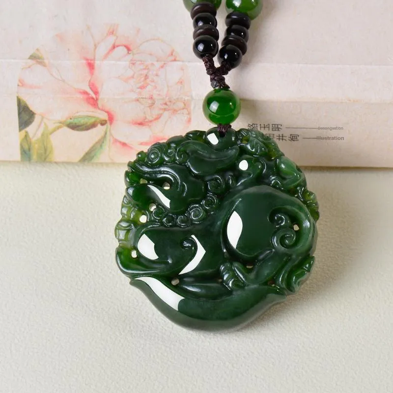 Survival Hetian Jade Necklaces Jasper Unisex-4