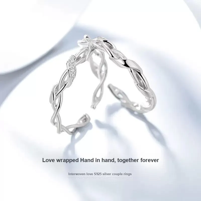 DAWO 925 Sterling Silver Rings Unisex-1