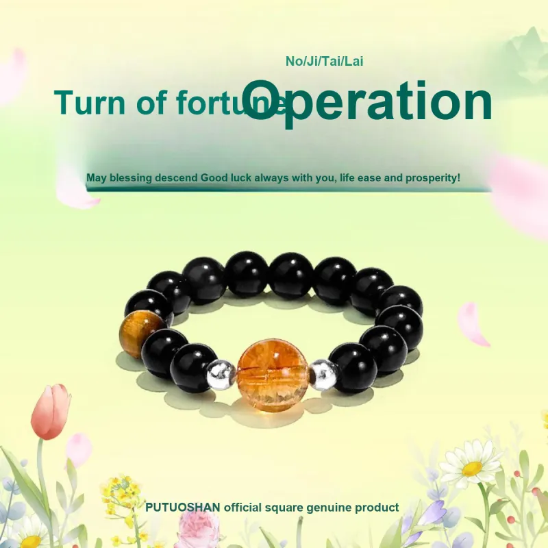 PUTUOSHANWENCHUANG Obsidian Rings Unisex-1