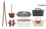 [Clothing Sets]DuPont Paper Liner+Brown Gold Crossbody Shoulder Strap+Design Buckle+Bear Pendant