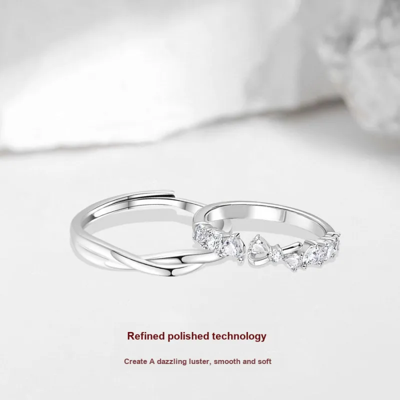 Master Kim Fashion Elegance Minimalist Style Versatile Niche Premium Adjustable Opening Ring Unisex-4
