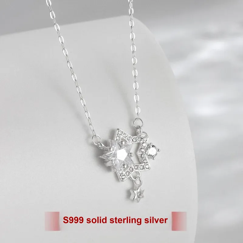 MISS WEI 999 Fine Silver Necklaces Women's-1