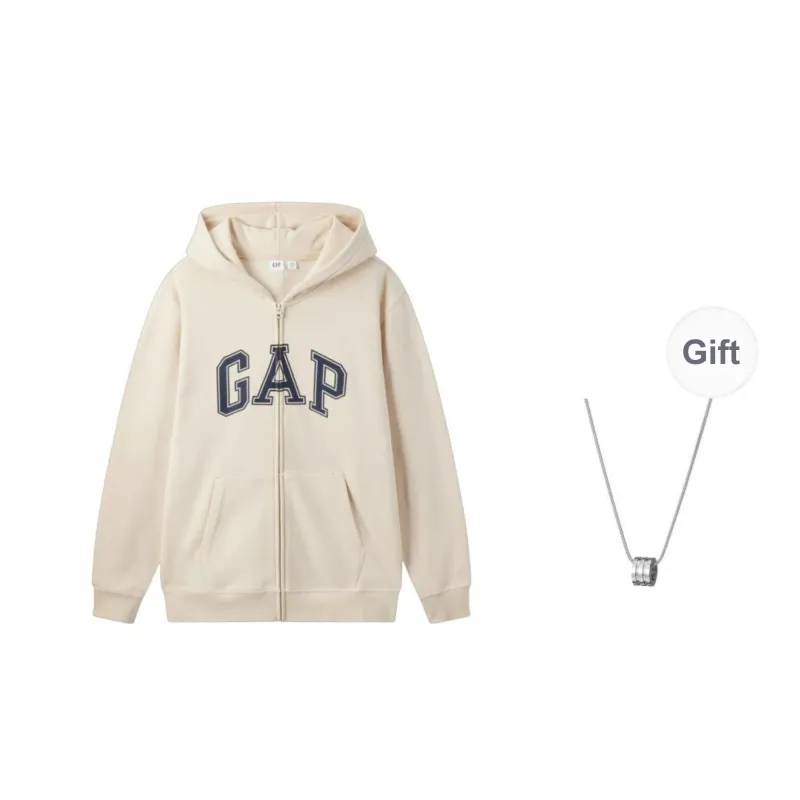 GAP Sweatshirts Men Beige+Necklace-0
