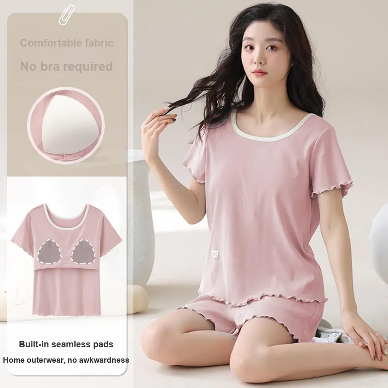 XIAFENYAN Pajama Set Women's Pink-1