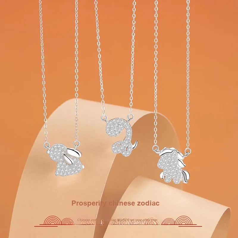 Regalrose S 999 Fine Silver Necklaces Women's Snake Year Necklace-4