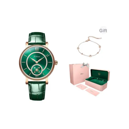 LOBINNI L Автоматический Механический Механизм Часы Женские Зеленый Циферблат