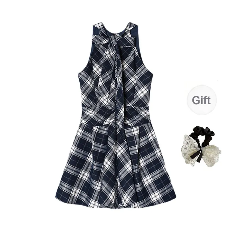 PAVEA Sleeveless Dress Women's Image Color+Hair Tie Included-1