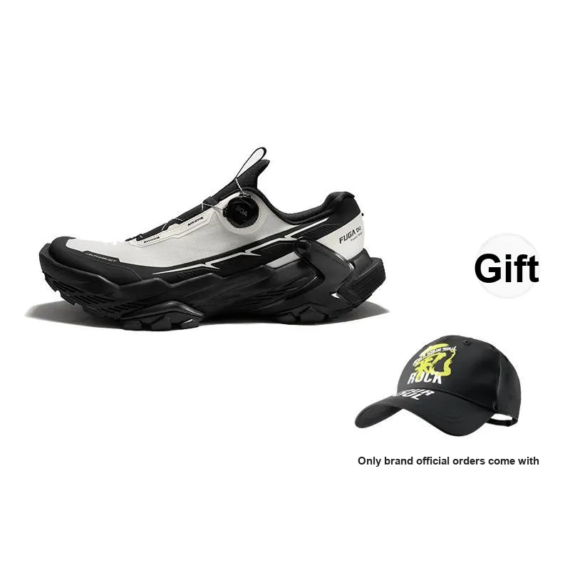KAILAS FUGA DU BOA Running Shoes Men's Low Top Cloud White Metallic Silver/Ink Black