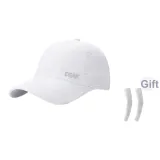 White Hats & Caps+Gray Cooling Arm Sleeves