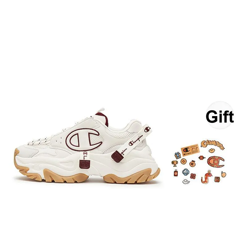 Champion Low Top Crepe Sneakers Unisex Молочно-белый Преппи Красный