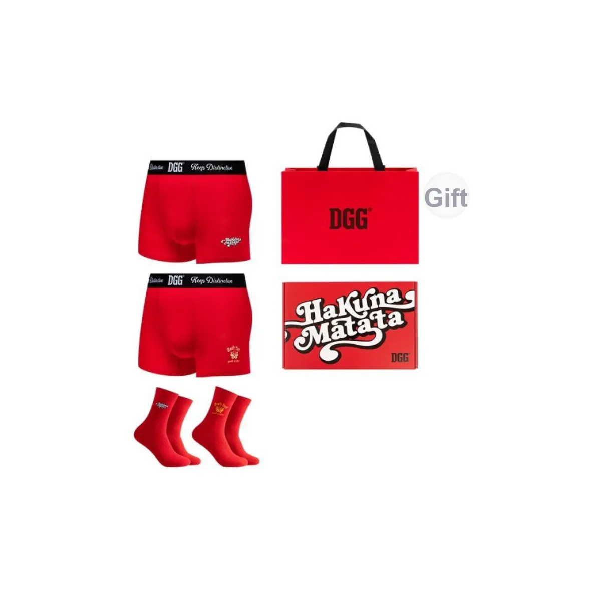DGG Underpants Men's Gift Box Of 2 Strips