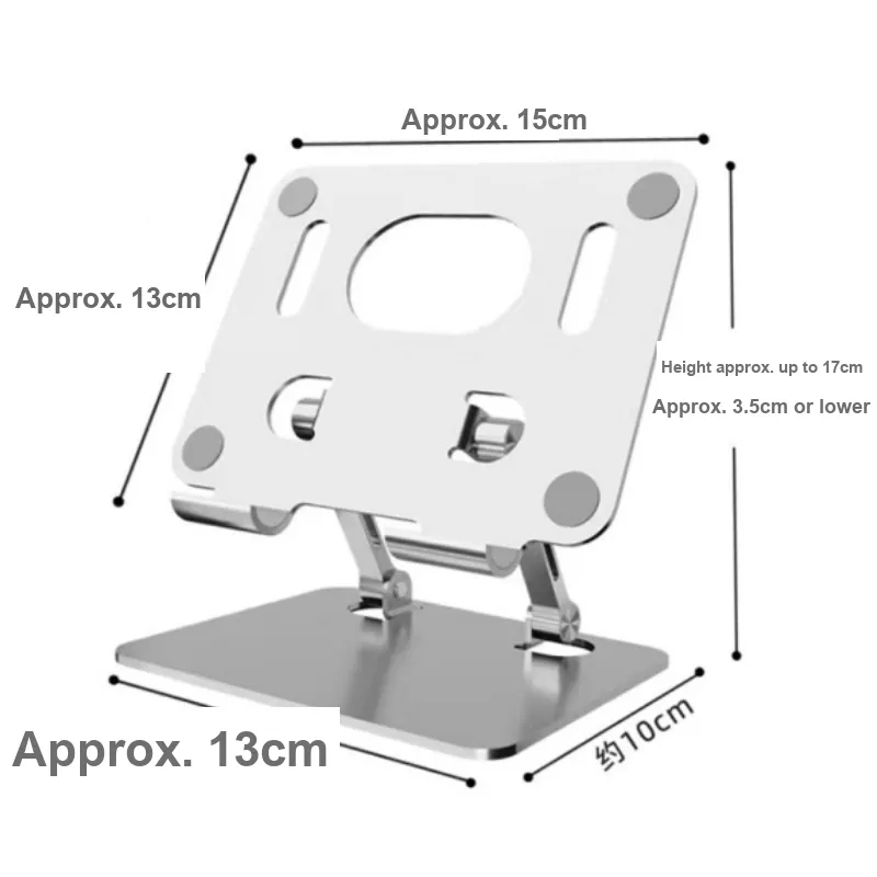 LZL Tablet Stands Aluminum Alloy Desktop Elevating Foldable Live Streaming And Binge Watching IPad-7
