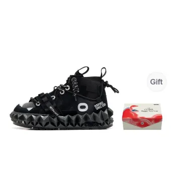 OETZI Ice Mountain Series 5 Skateboard Shoes Unisex Mid Top Black