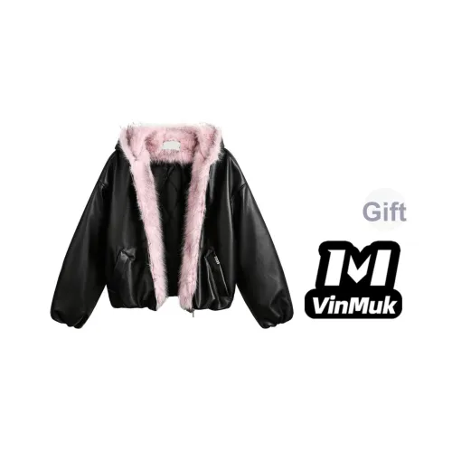 VINMUK Черный унисекс объемные куртки (пуфы)