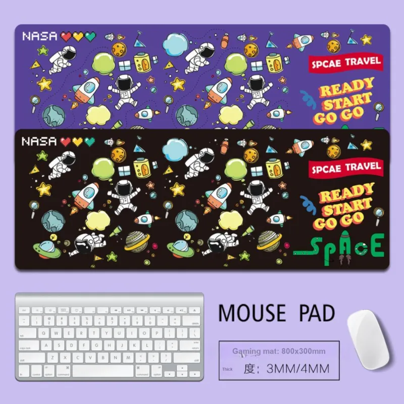 Beams Astronaut Extra Large Gaming Mat Irregular Shape Desk Pad Office Mouse Pads-2
