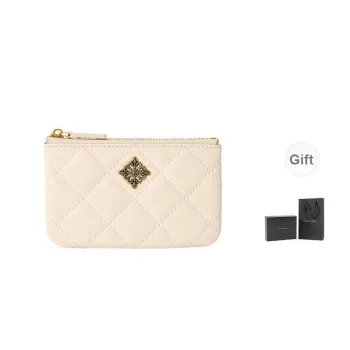 VANESSA HOGAN Cow Leather Coin Purse Regular Women's Ecru/Black