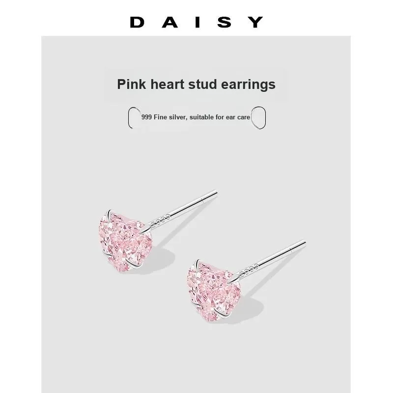 Daisy Dream 999 Fine Silver Stud Earrings Women's-4