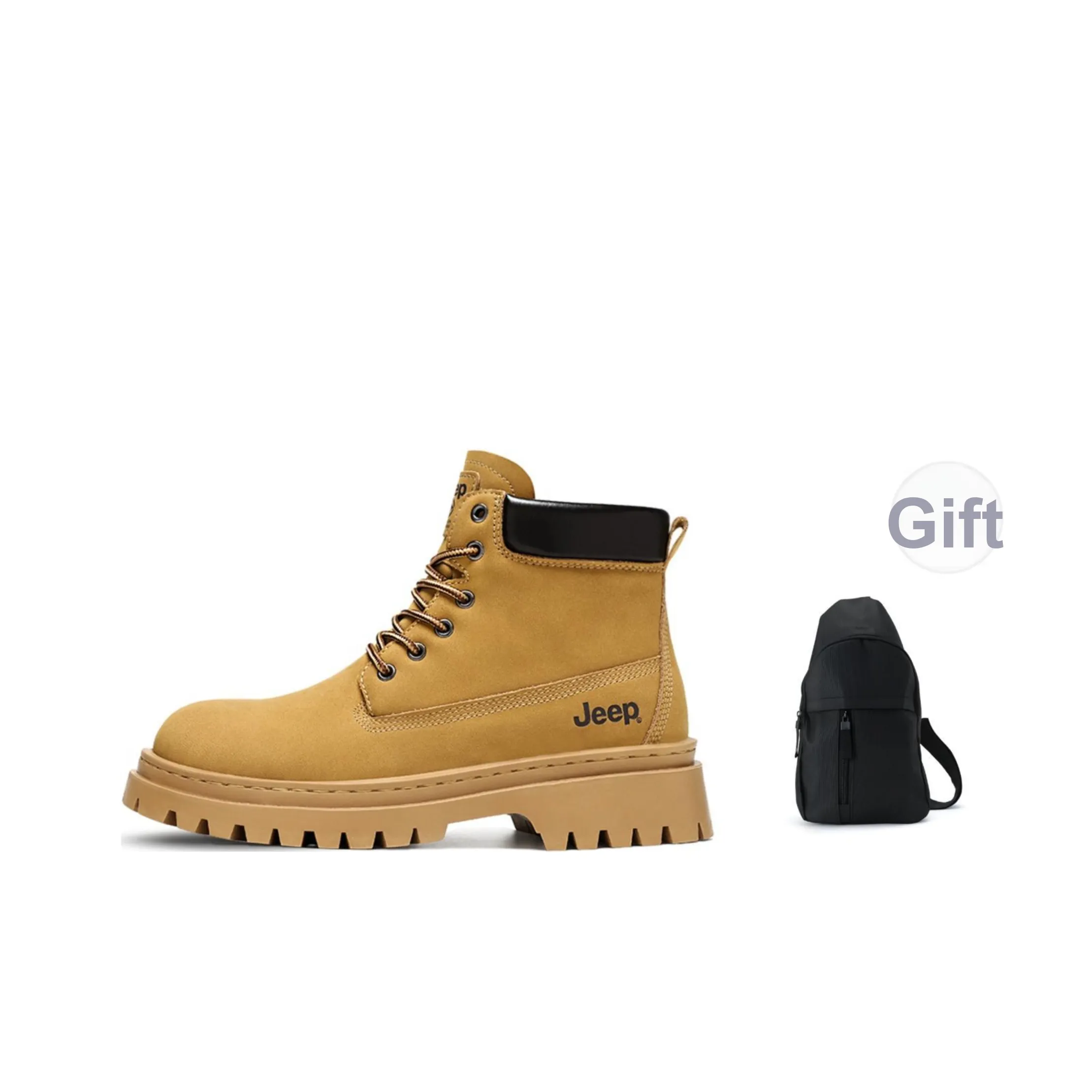Jeep Amekaji American Vintage Classic Yellow Boots Short Martin Boot Unisex