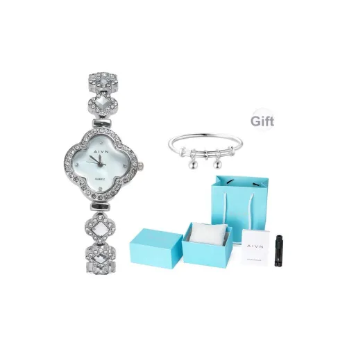 AIVN Кварцевый механизм сплав ремешок женские часы синий циферблат