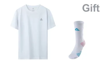 PEAK Comprehensive Sports Series T Shirts Men White Comes With Socks