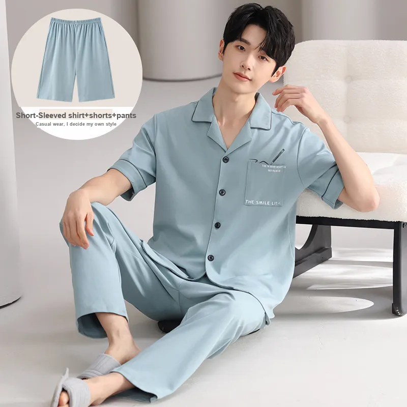 MADALLO Pajama Set Men's Light Blue-1