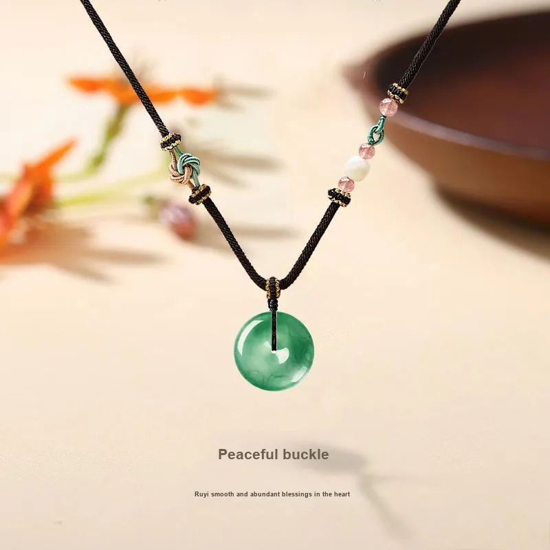 MISS TOOYA African Emerald Necklaces Unisex-1