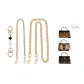 [Black White Four-Leaf Clover Set of 3]Extender Chain 15cm+Decorative Chain 45cm+Crossbody Chain 110cm