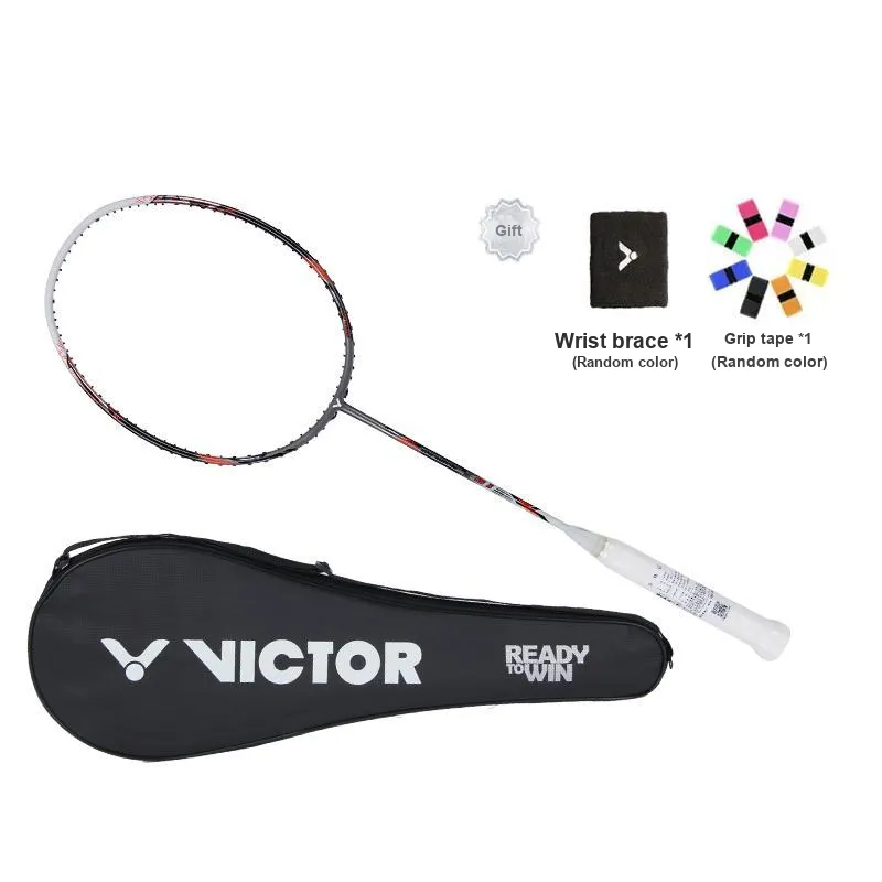 VICTOR THRUSTER K Collection TK 15 II Badminton Rackets Offensive Hard Head Advanced Level Unisex Single Grip Dark Gray-15