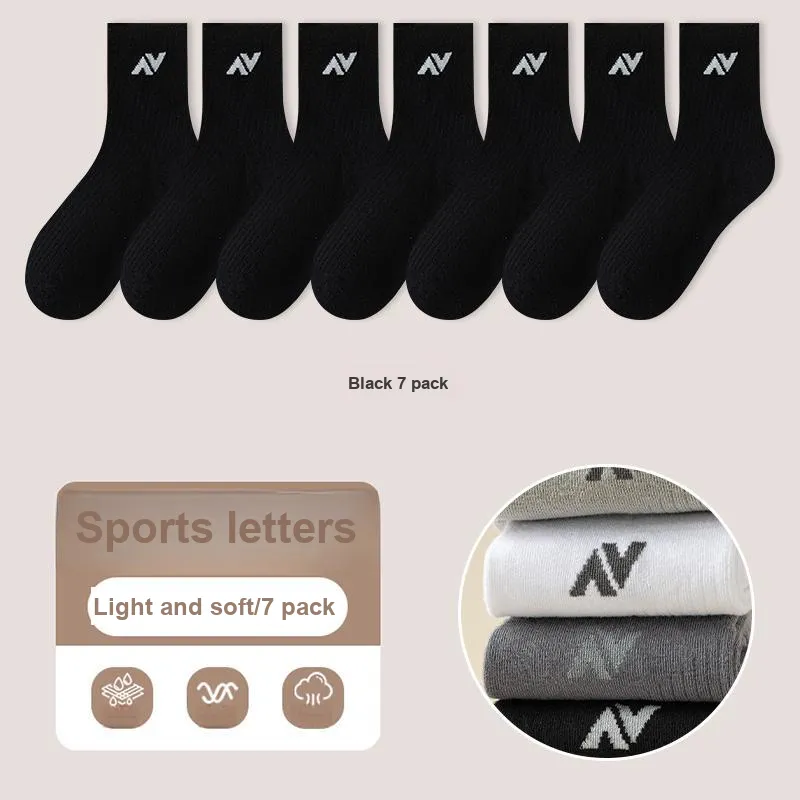 KJ Mid Calf Socks Men's Gift Box 7 Double Packs-18