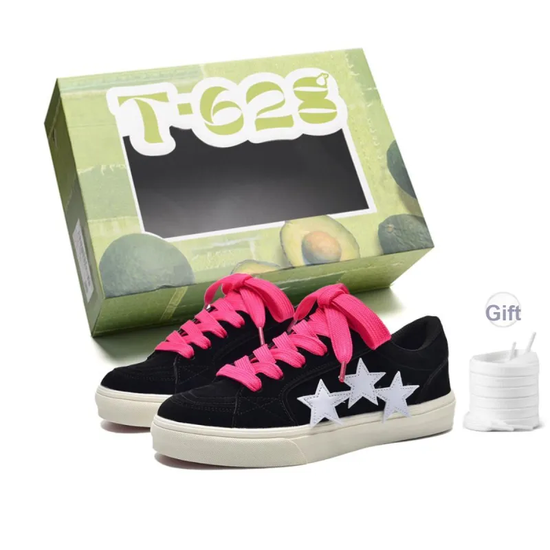 T628 Stars Puffy Shoes Slip Resistant, Abrasion Resistant, Lightweight Low Top Skateboard Shoes Unisex-21