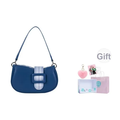 MERIMIES Vegan Eco Friendly Кожа Винтаж Модный Повседневный Универсальный Плечевая сумка Женская Глубокое море Синий
