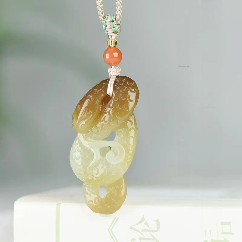 KUNYUYAO Hetian Jade Pendants White Jade Unisex-39