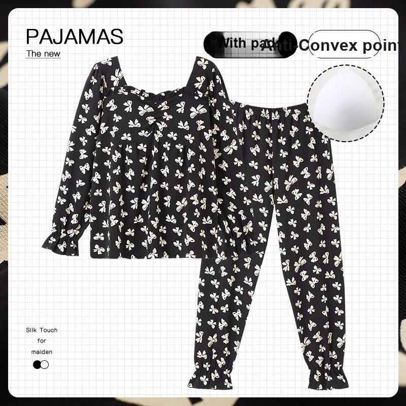 OUSHIBO Pajama Set Women's Black-1