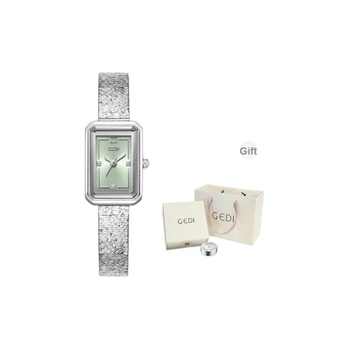 GEDI Кварцевый механизм стальной ремешок женские часы серебристый циферблат